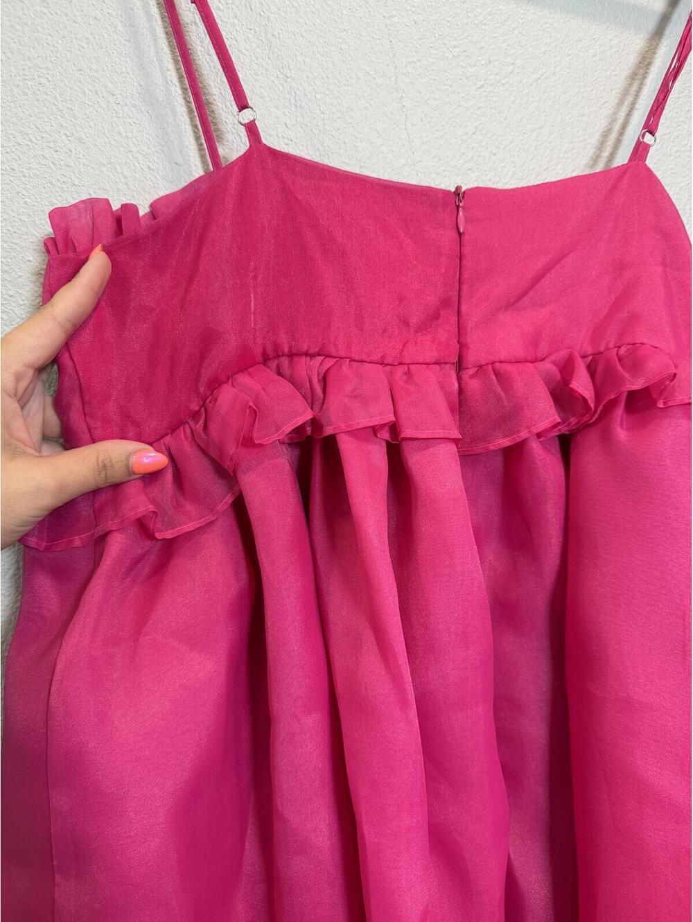 BiBi Boutique Rose Bud Dress In Hot Pink - Women's Large, NWT - Picture 8 of 9